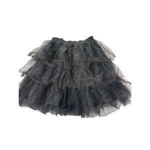 SHEIN Girls Black Ruffle Tutu Tulle Tiered Mini Skirt Youth Size 8Y